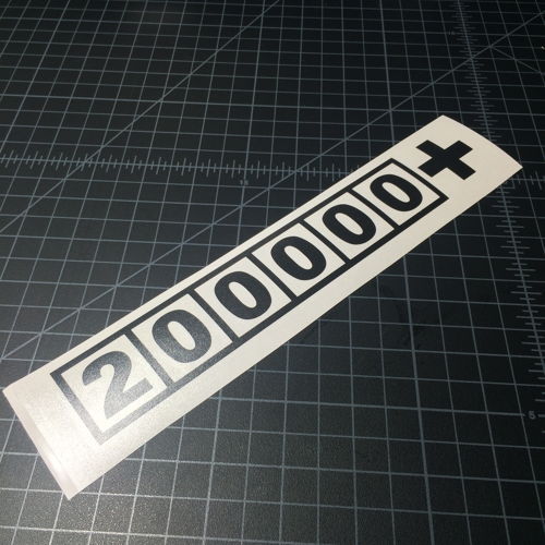 200,000+ Mile Sticker - Shays Sticker Shop